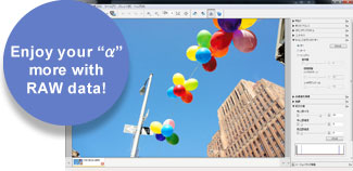 Enjoy your alpha more with RAW data!