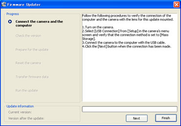Double-click [LA-EA1V2_Update1010a.exe] to start up Firmware Updater.