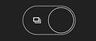 Shutter button indicated by a circle with the continuous drive icon