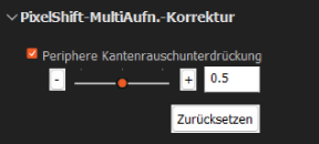 Pixel-Shift-Multi-Aufnahme-Korrektur-Palette