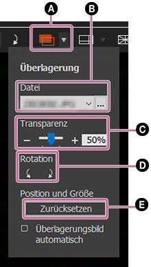 Überlagerungsschaltflächen