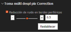 Paleta Corrección de toma múltiple con desplazamiento de píxeles