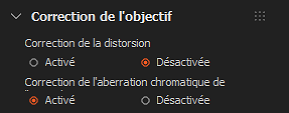 Correction d’objectif