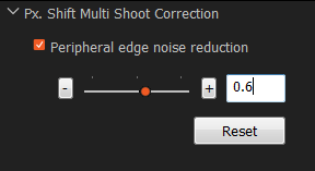 Correction de la prise de vue multiple avec décalage des pixels