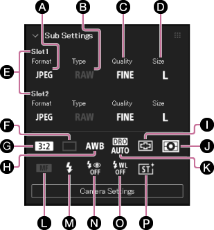 Sub-setting panel