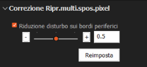 Tavolozza Correzione Ripresa multipla di spostamento dei pixel