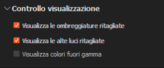 Controllo visualizzazione