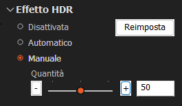 Tavolozza Effetto HDR