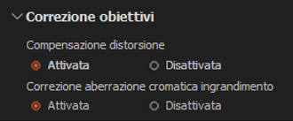 Correzione obiettivo