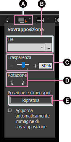 pulsanti di sovrapposizione