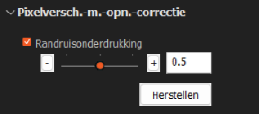 Palet Pixelverschuiving-multi-opname-correctie