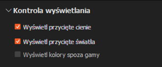 Kontrola wyświetlania