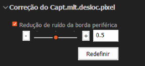 Paleta Correção do Captura múltipla com deslocamento de pixel