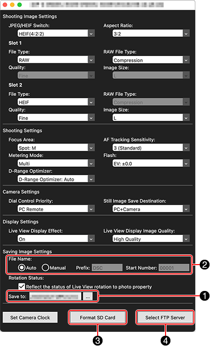 使いかた Remote Camera Tool ソニー