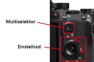 Multiselektor und Einstellrad