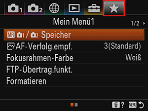 „My Menu“(Mein Menü)1