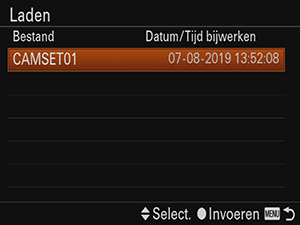 Instell. opsl./laden
