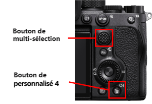 Bouton central du sélecteur multidirectionnel,Bout. personnalisé 4