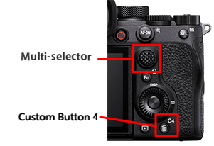 Center button of the multi-selector,Custom Button 4