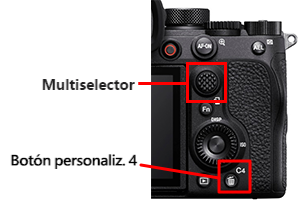 Botón central del multiselector,Botón personaliz. 4
