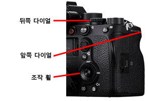 앞쪽 다이얼, 뒤쪽 다이얼, 조작 휠