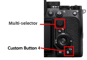 Center button of the multi-selector,Custom Button 4