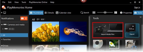 Importar fotos y vídeos a una computadora Windows usando PlayMemories Home