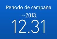 Período de campaña: ～2013.12.31